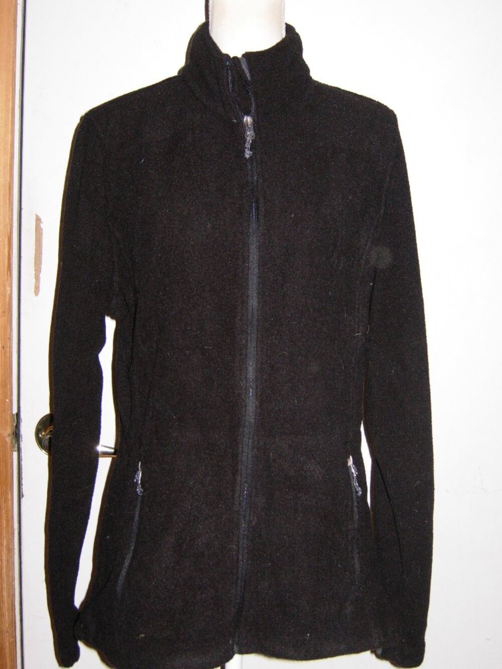 Port Authority Black Zip Front Fleece Jacket L